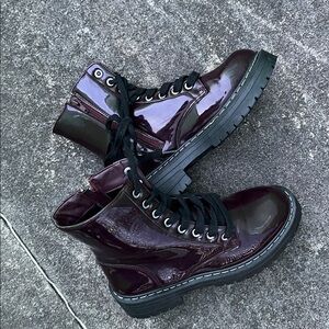 TRUE CRAFT Women’s Burgundy Korri Combat Boots size 6.5M